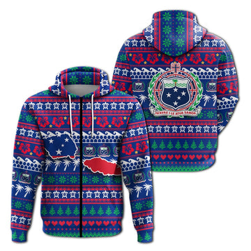 Samoa Christmas Zip Hoodie Ugly Christmas LT12