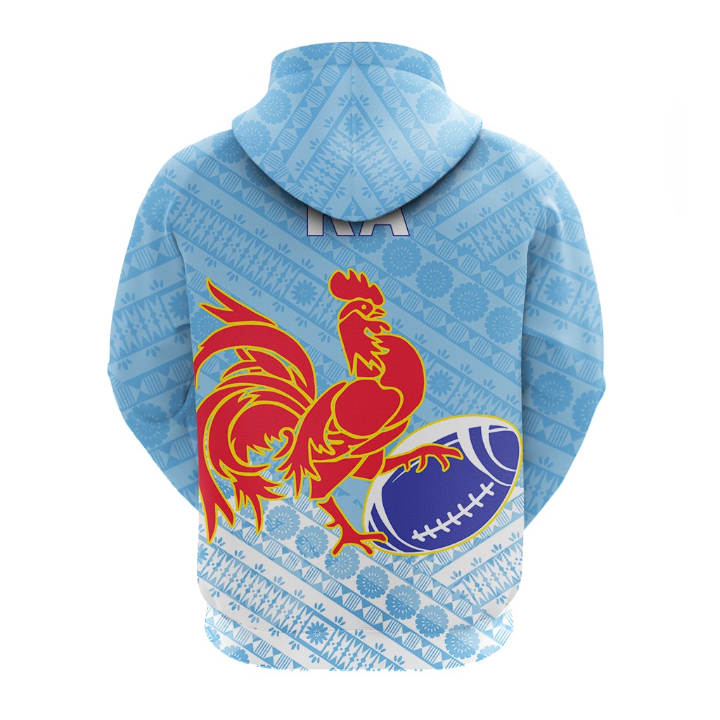 Ra Rugby Union Fiji Zip Hoodie Tapa Pattern LT12