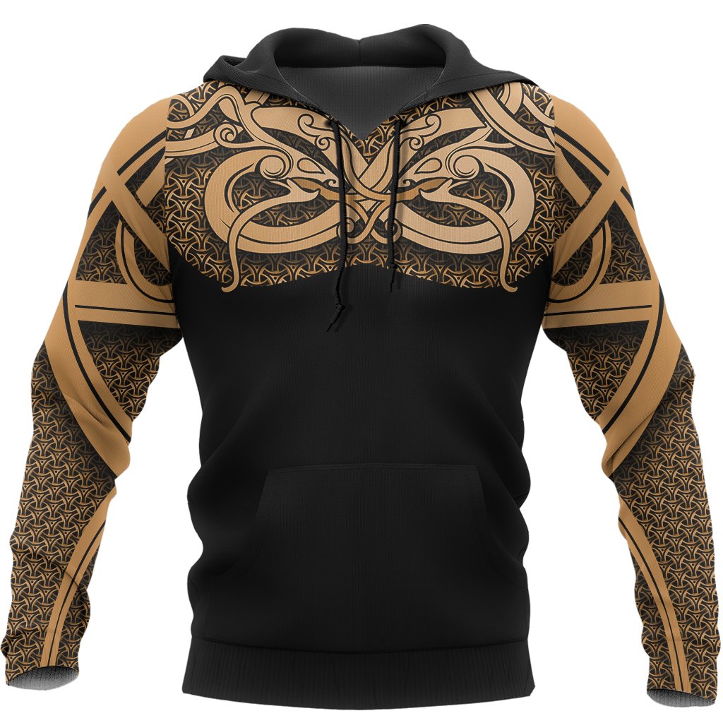 Viking Hoodie Best Viking Tattoo Gold RLT12
