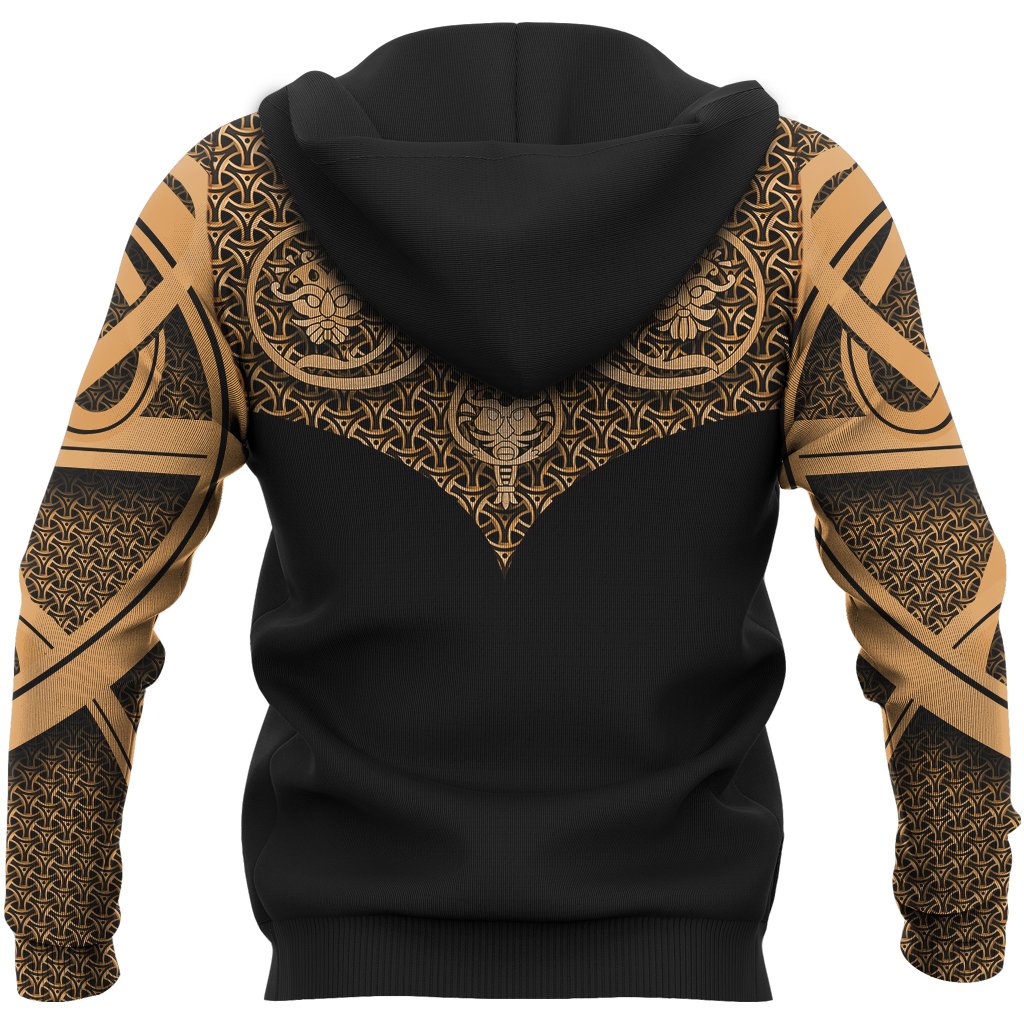 Viking Hoodie Best Viking Tattoo Gold RLT12
