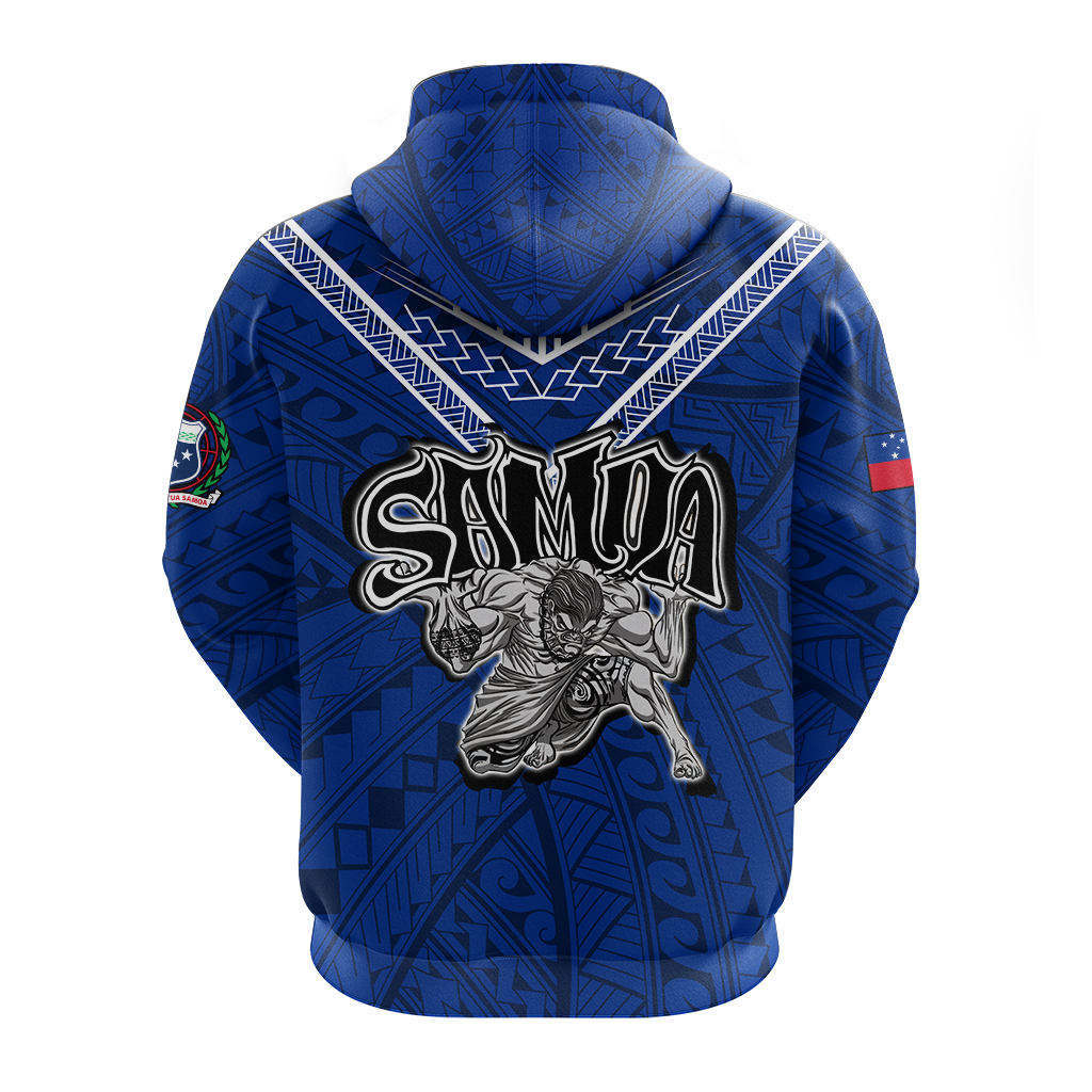 Samoa Zip Hoodie Samoan Warrior Pride LT12