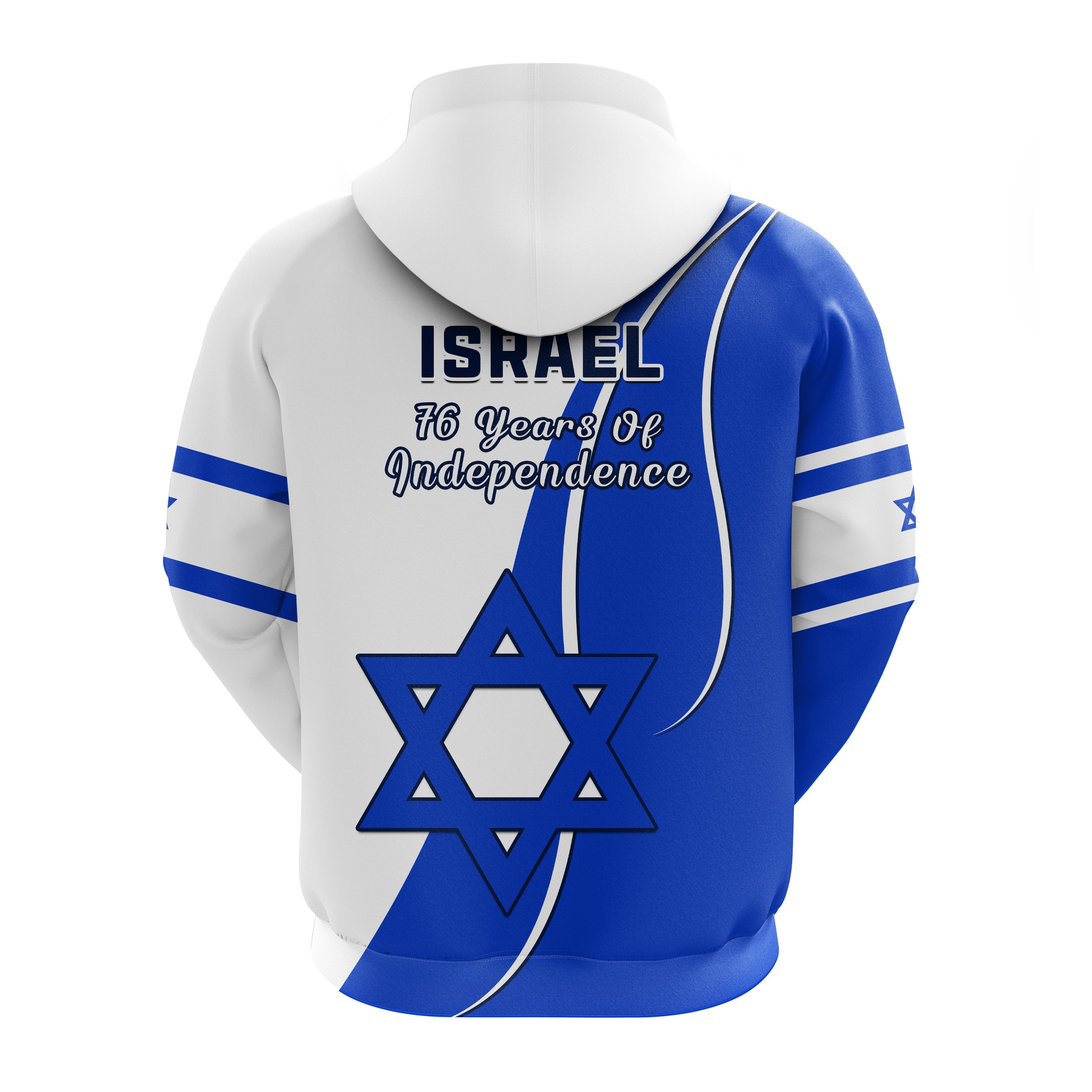 Israel Independence Day Hoodie Yom Haatzmaut Curvel Style LT14