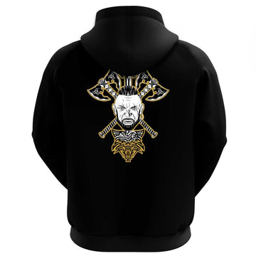 Viking Clothing Viking A Head Two Battle Axes and A Sword Hoodie RLT12