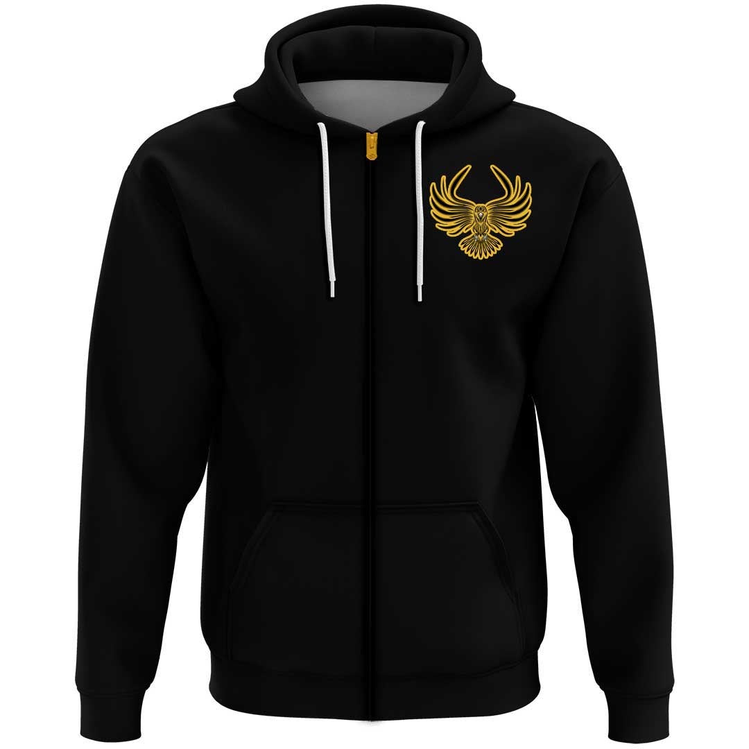 Viking Clothing Viking A Raven With Open Wings Hoodie RLT12