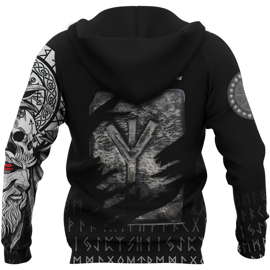 Viking Hoodie Algiz Norse Runes RLT12