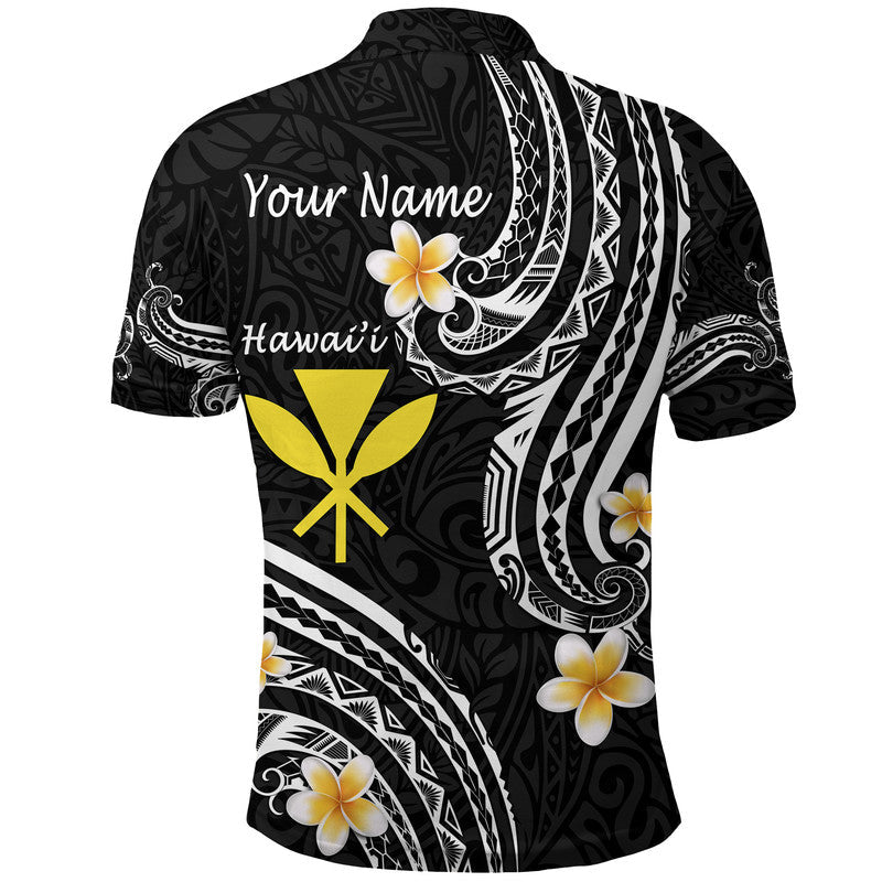 Custom Hawaii Polo Shirt Black Polynesian Line Style LT9