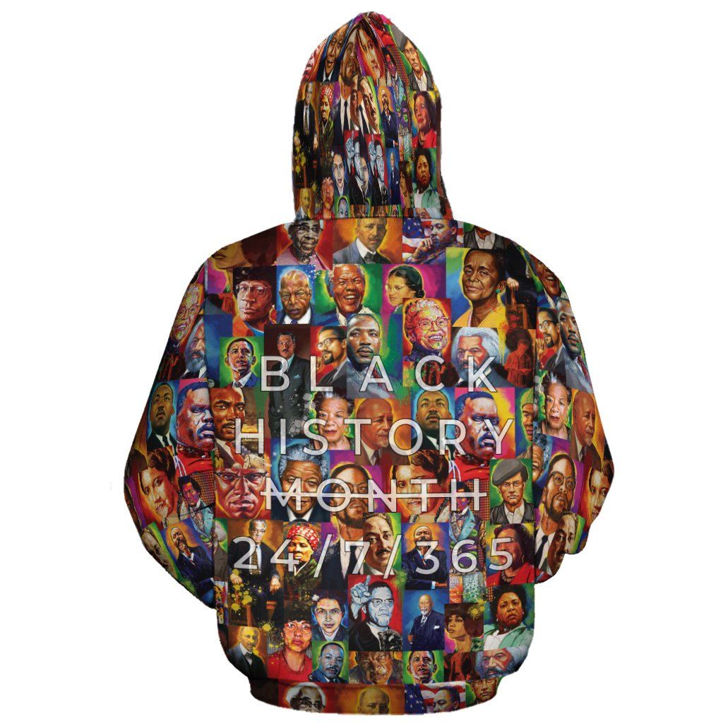 African Hoodie Civil Rights Leaders Oil Painting Art Zip Hoodie