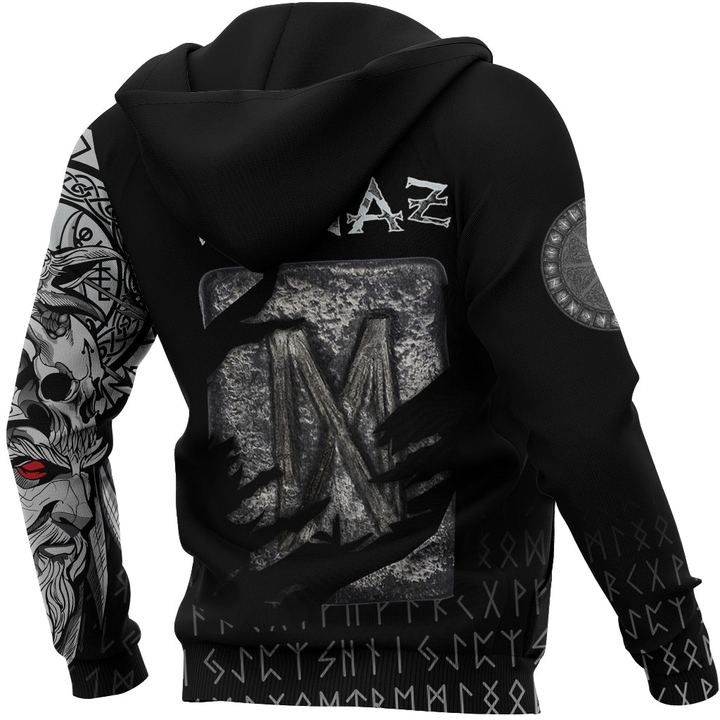 Viking Hoodie Dagaz Norse Runes RLT12