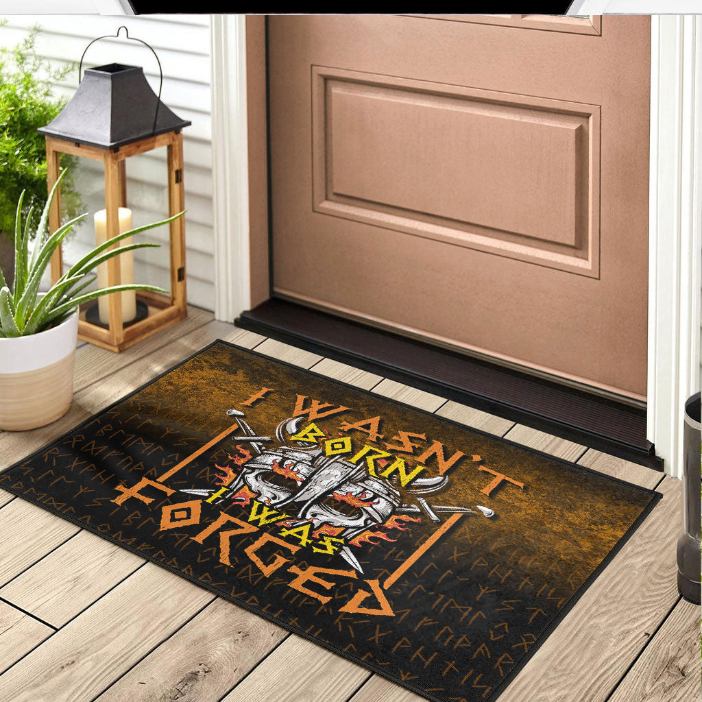 Viking Door Mat I Wasnt Born I Was Forged Door Mat RLT12
