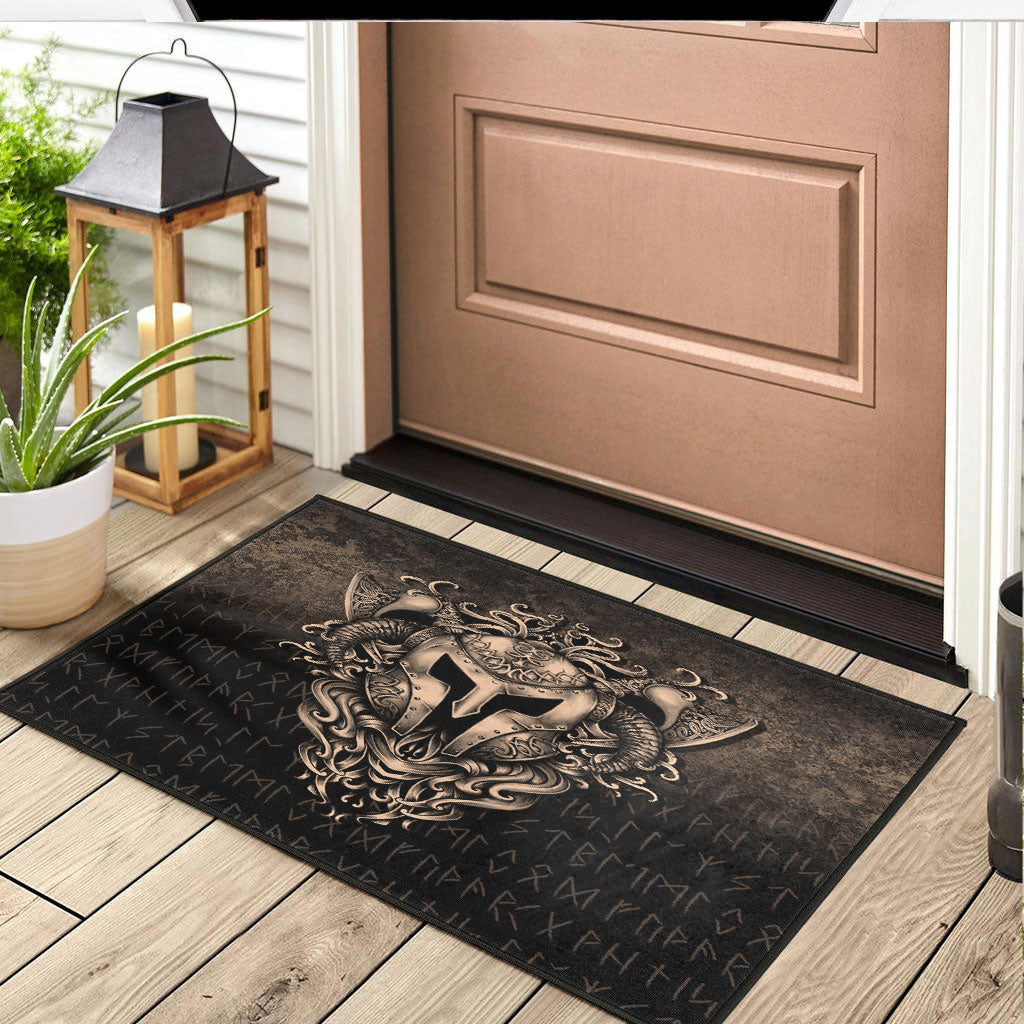 Viking Door Mat The Armor Of Viking Gold Version Door Mat RLT12