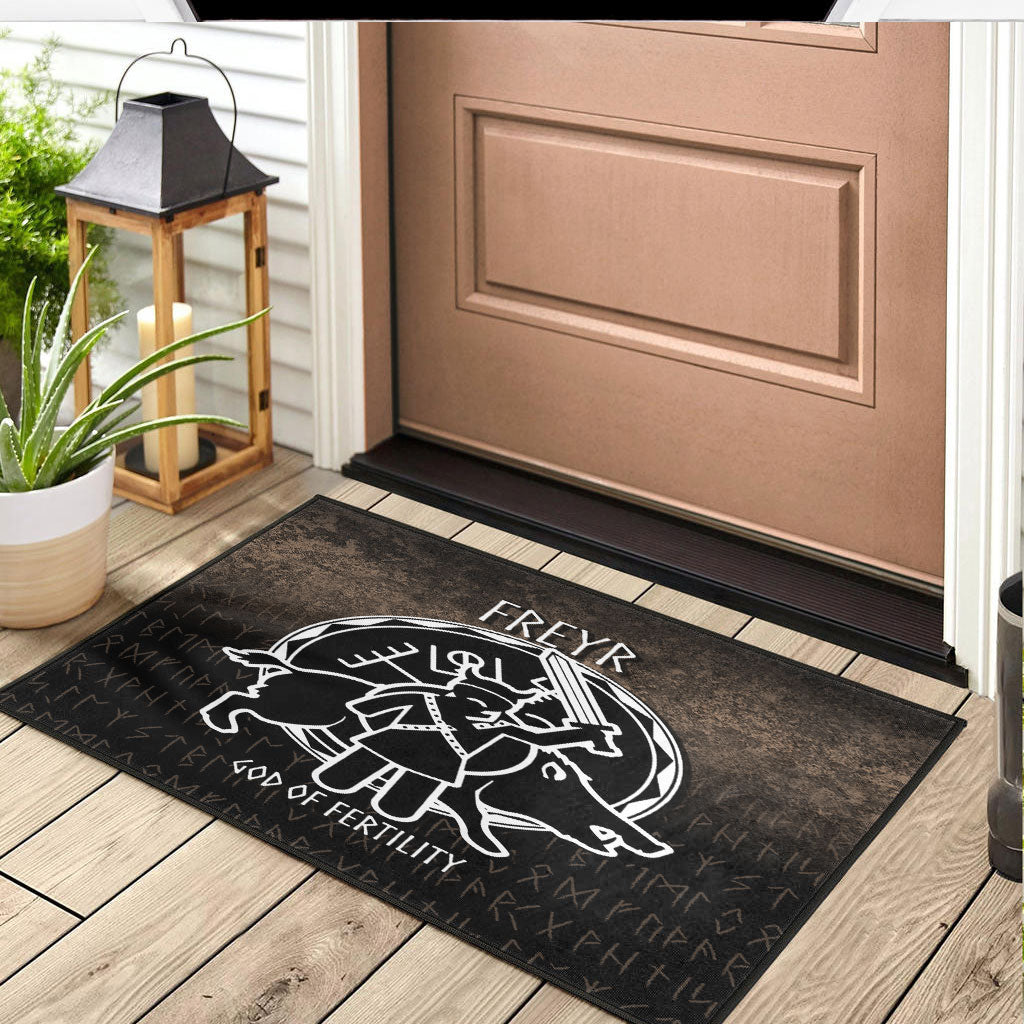 Wonder Print Shop Door Mat - Freyr God Of Fertility Door Mat RLT12