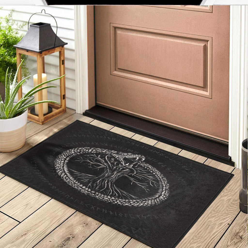 Viking Door Mat Ouroboros with Tree Of Life Door Mat RLT12