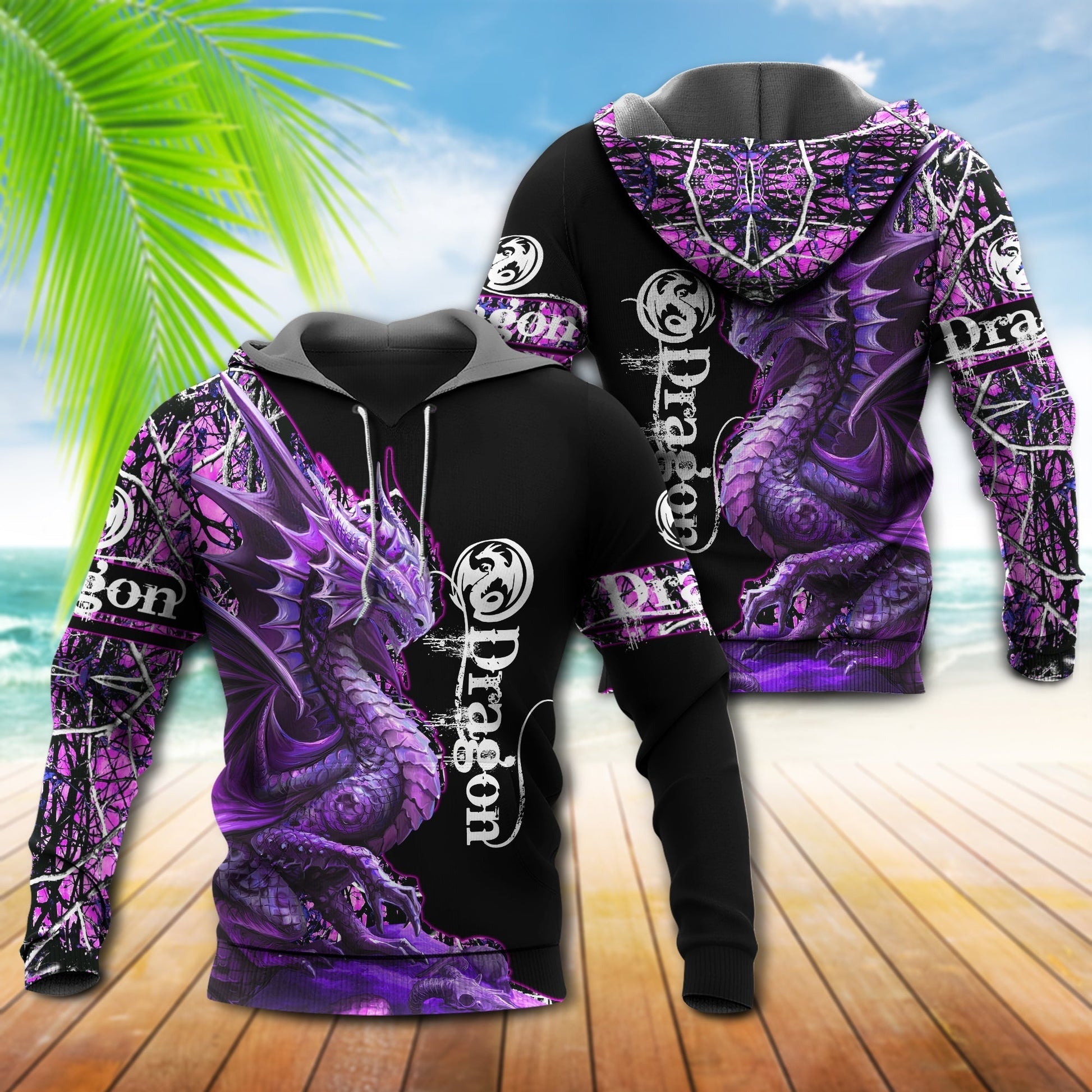 Dragon Strong Purple Dragon Hoodie