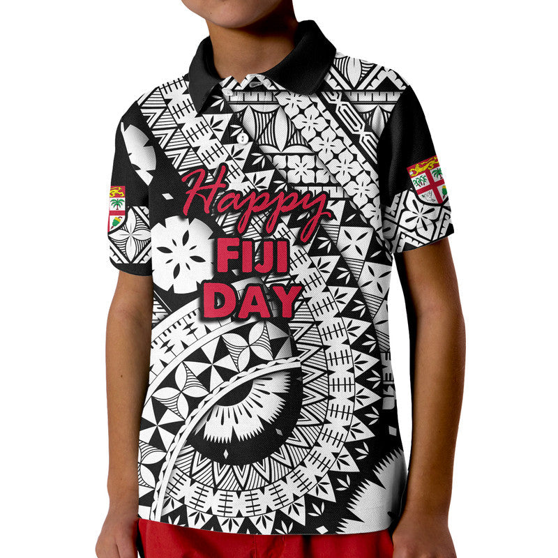 Fiji Day Polo Shirt Masi Kesa Black Style LT9