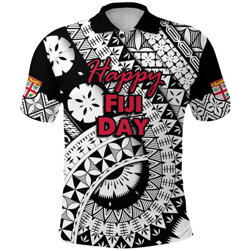 Fiji Day Polo Shirt Masi Kesa Black Style LT9