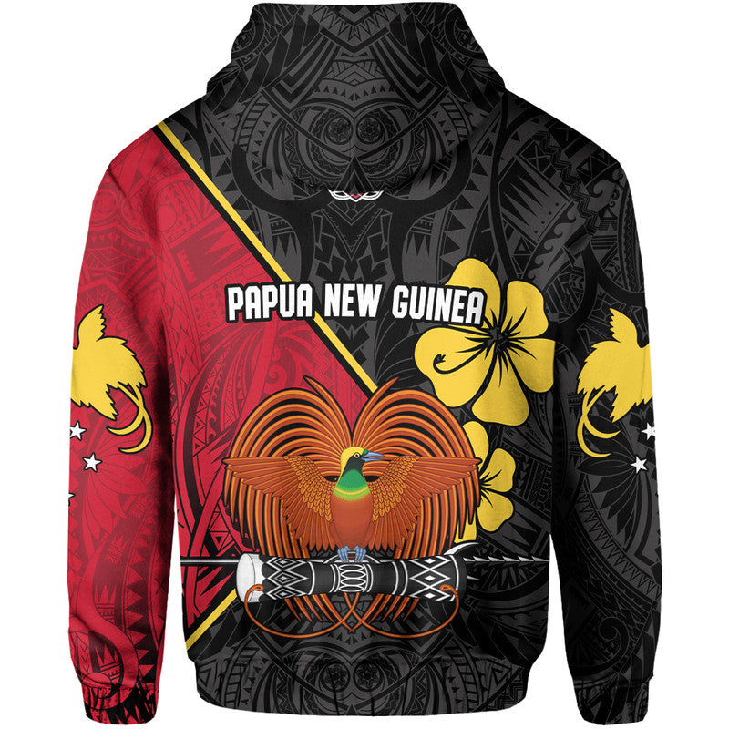 The Kumuls PNG Hoodie Papua New Guinea Polynesian Dynamic Style Black LT14