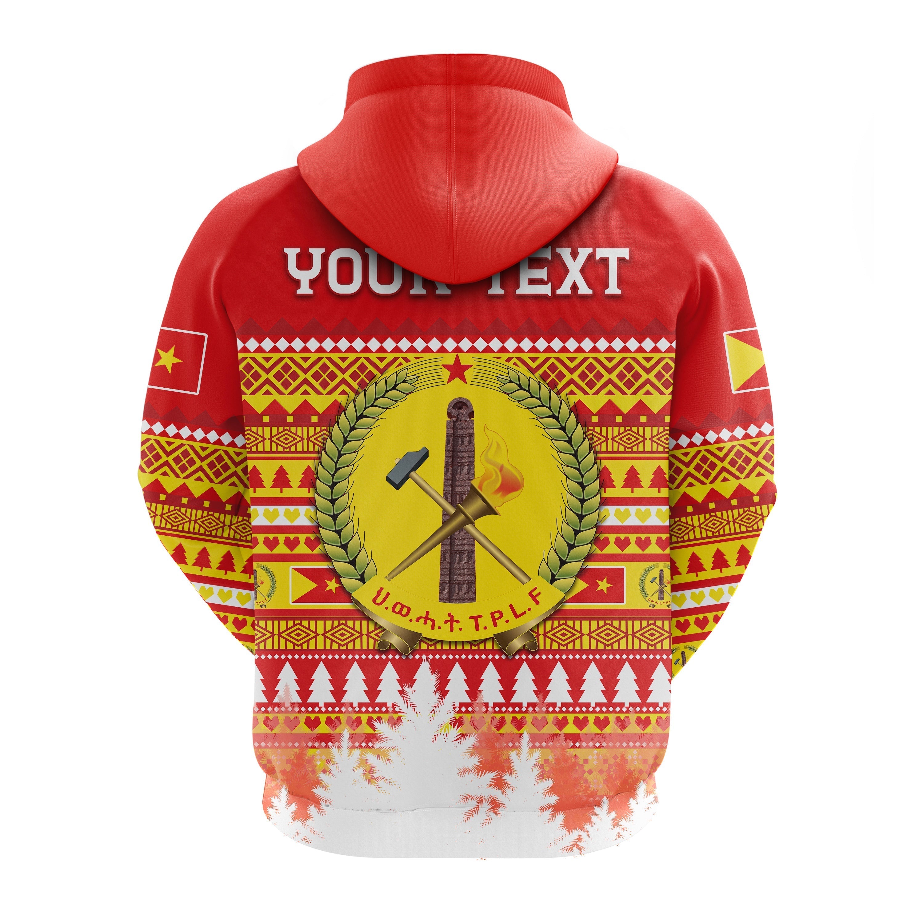 Tigray Custom Hoodie Merry Christmas Mix African Pattern LT13