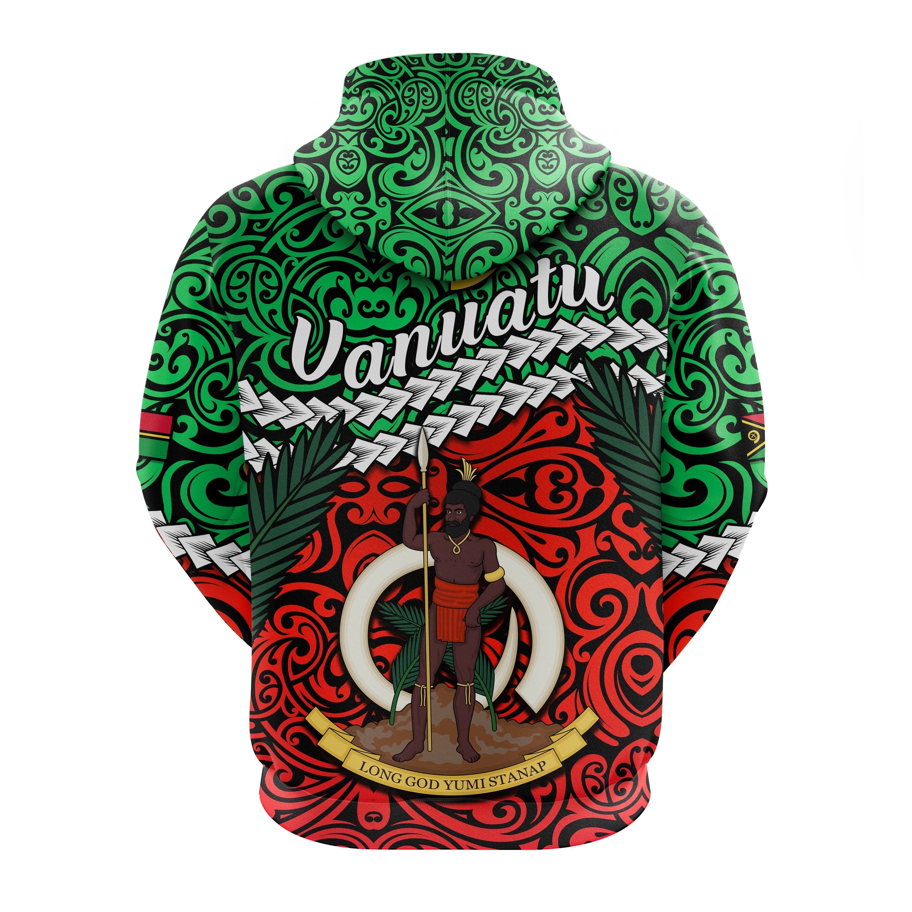 Proud Vanuatu Hoodie Pattern Mix Flag LT13