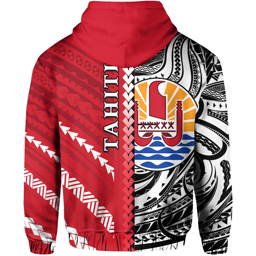 Tahiti Unique Zip Hoodie Polynesia Pattern LT13