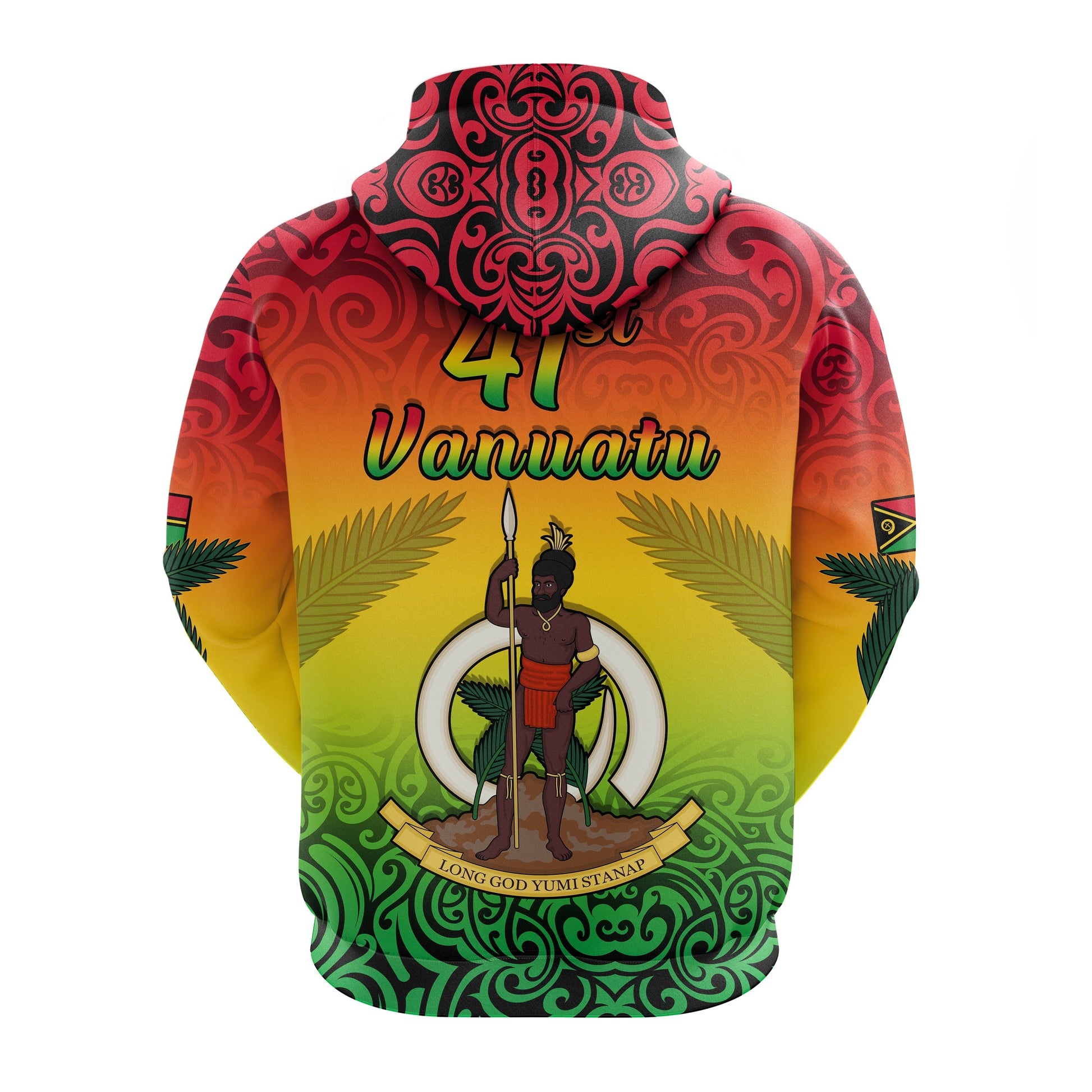 Vanuatu Peaceful Zip Hoodie Independence Anniversary LT13