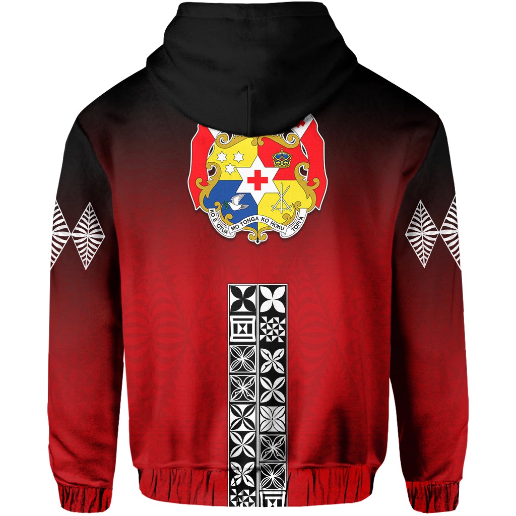 Tonga Distinctive Zip Hoodie Tongan Tapa Pattern LT13