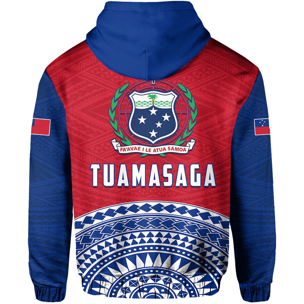 Tuamasaga Samoa Zip Hoodie Polynesian Pattern LT13