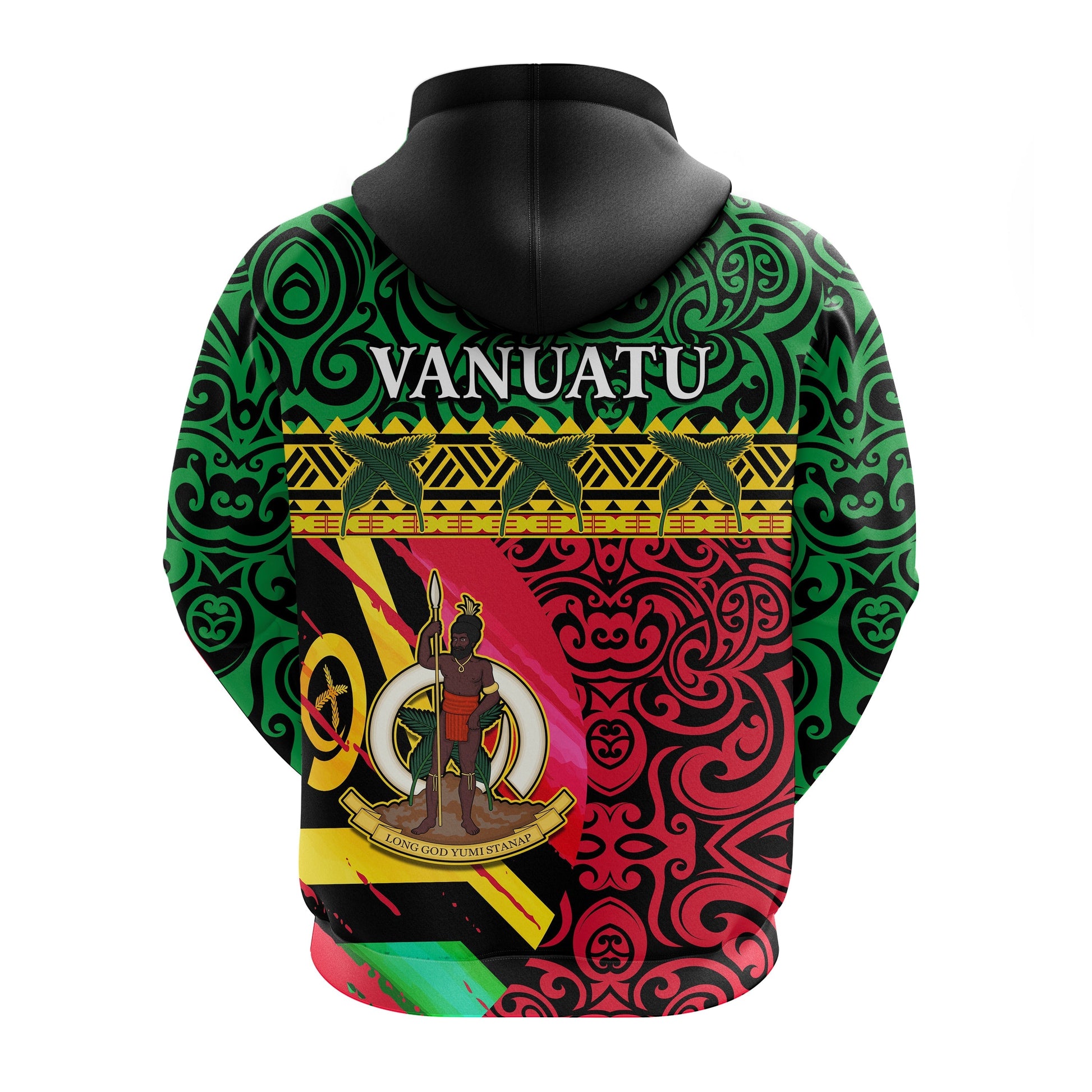 Vanuatu Dreamy Hoodie Flag and Pattern LT13