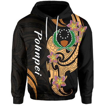 Pohnpei Simple Hoodie Tropical Flowers LT13