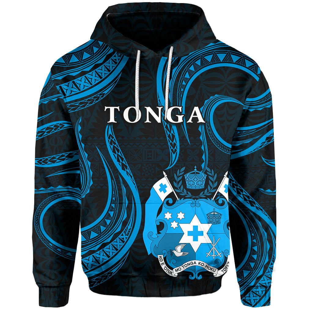 Tonga Pattern Hoodie Always Proud Version Blue LT13