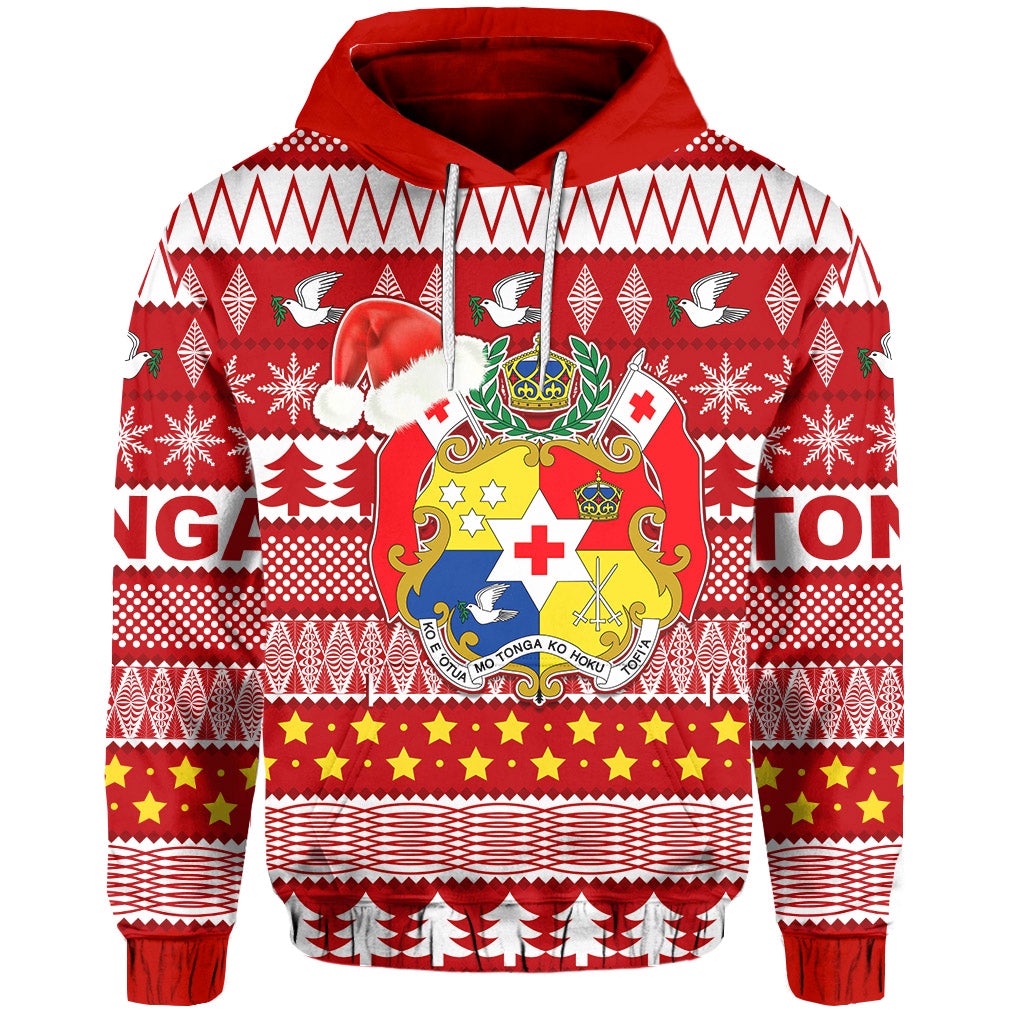 Tonga Kilisimasi Fiefia Hoodie Merry Christmas with Tongan Pattern LT13