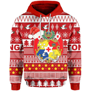 Tonga Kilisimasi Fiefia Hoodie Merry Christmas with Tongan Pattern LT13