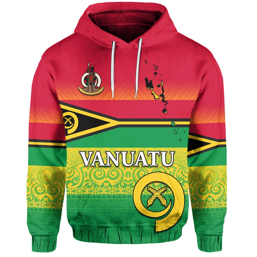 Vanuatu Color Hoodie Six Provinces and Map LT13