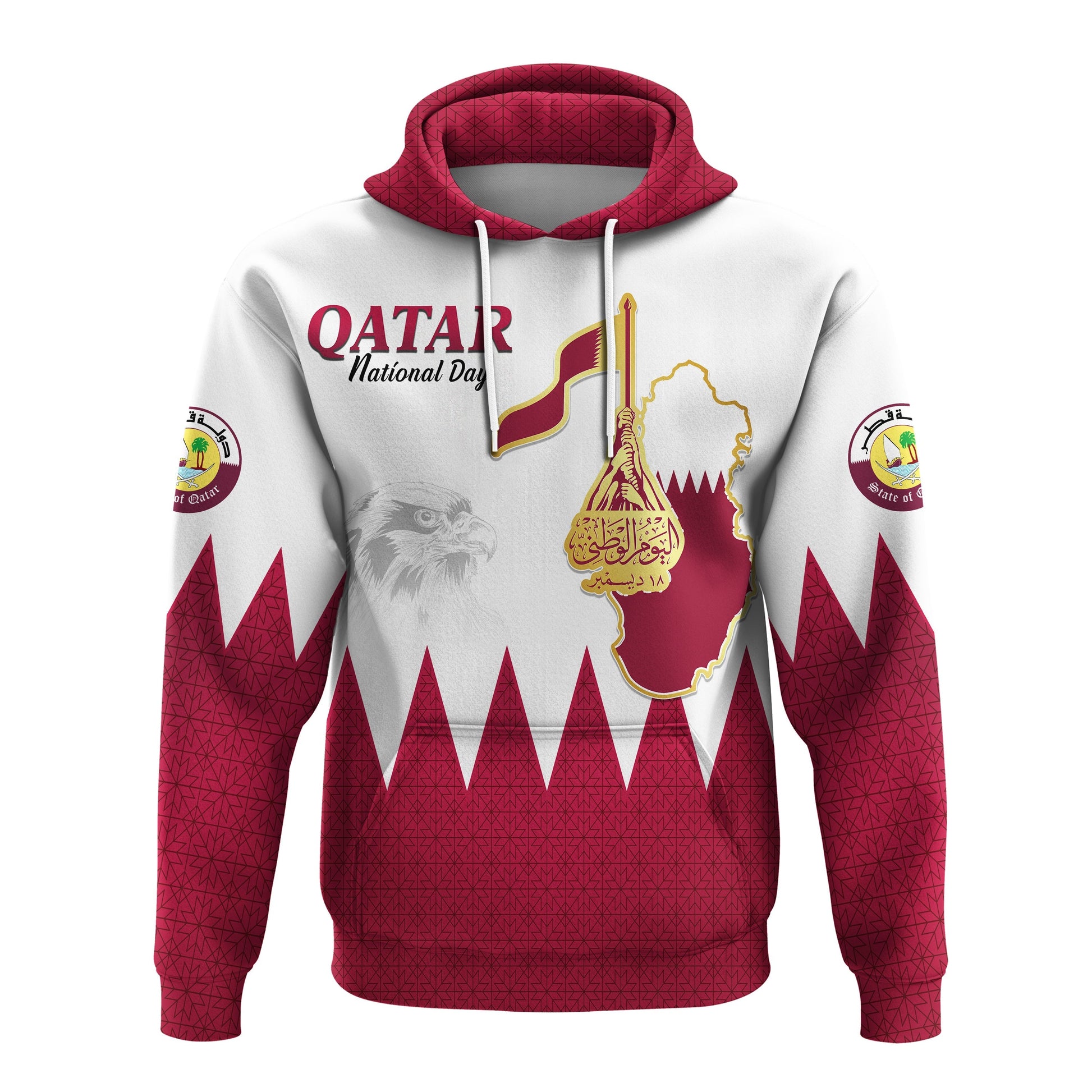 Qatar Hoodie Happy National Day Style Flag LT13