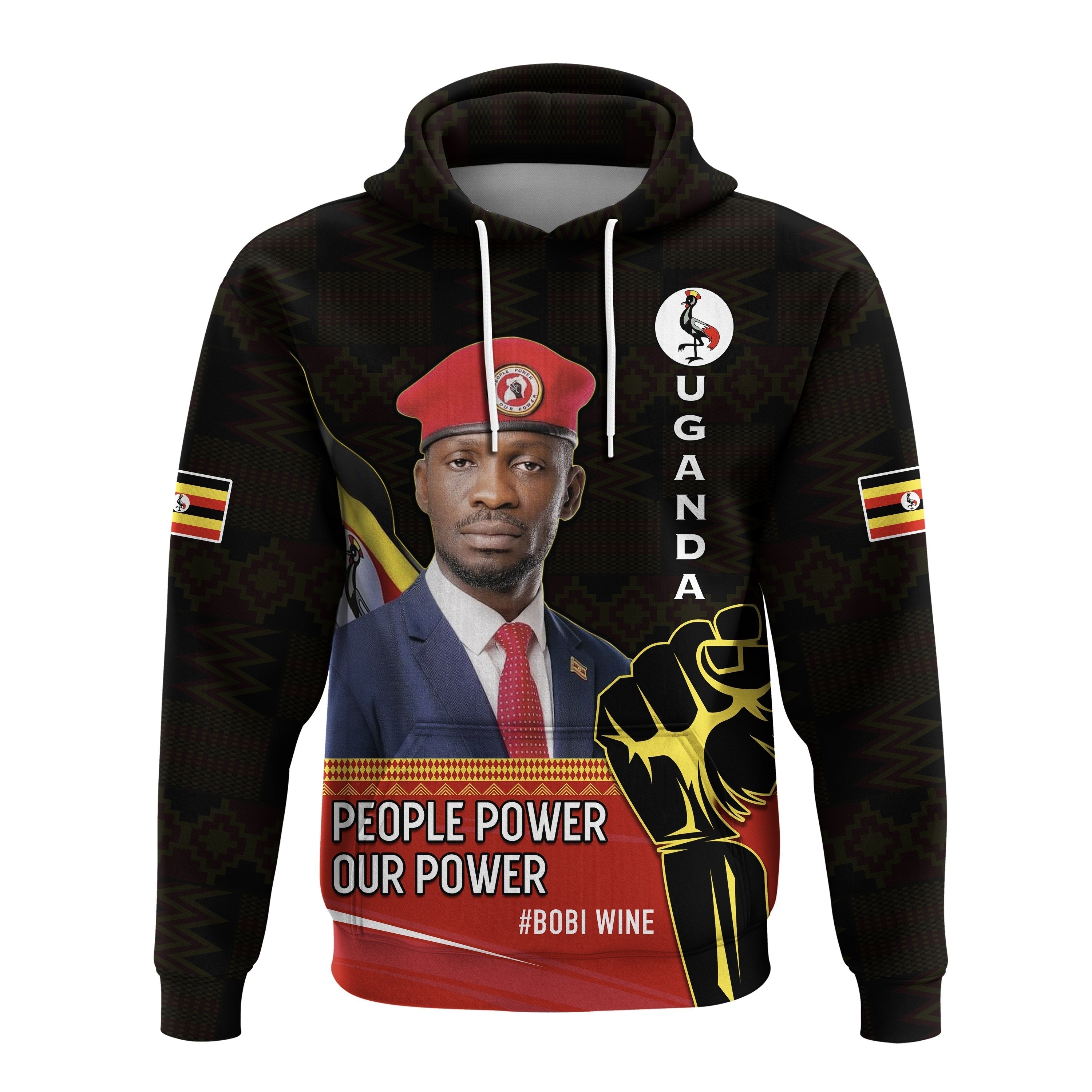 Uganda Hoodie Bobi Wine People Power Our Power LT13