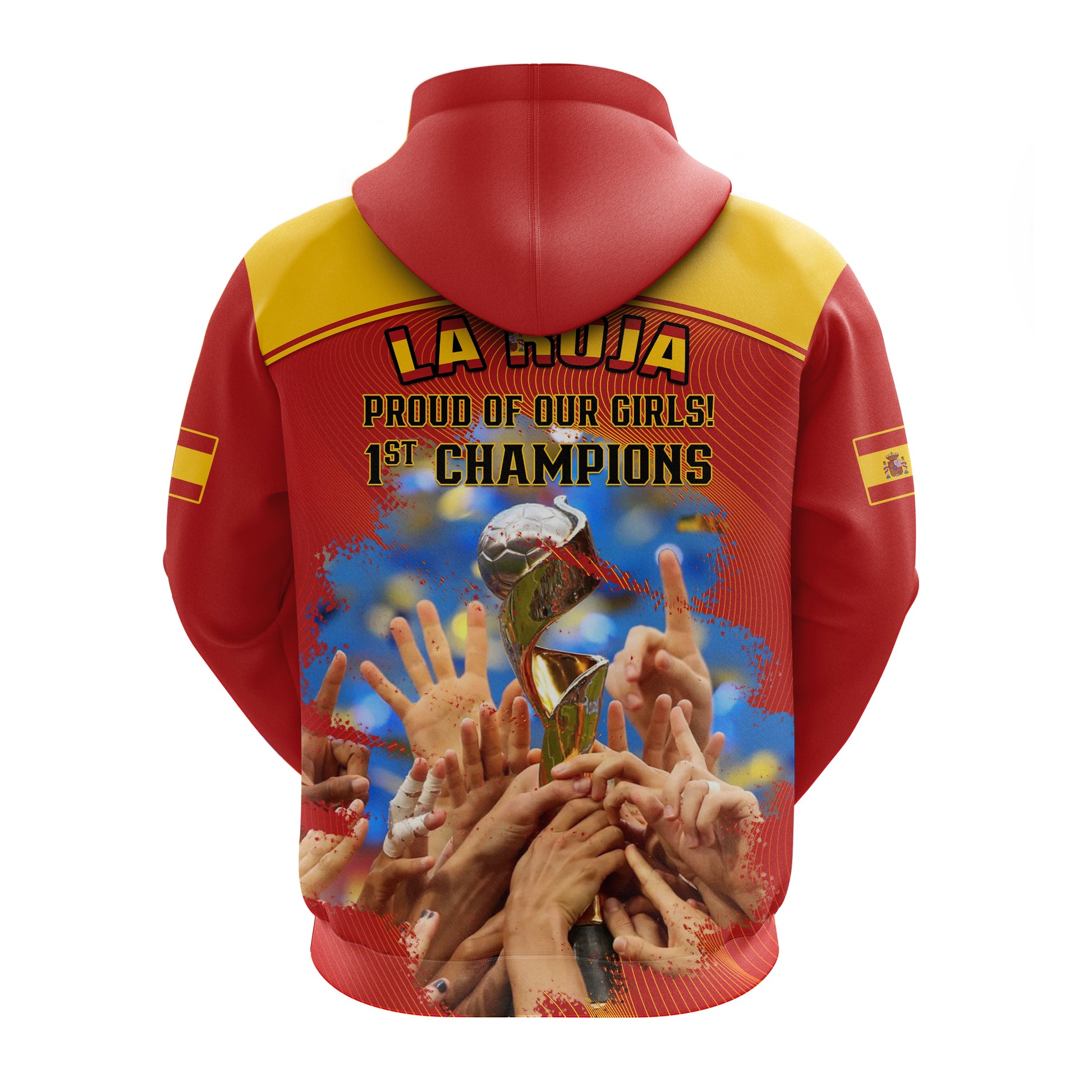 Spain Football Hoodie La Roja 2023 World Cup Champions Proud LT14