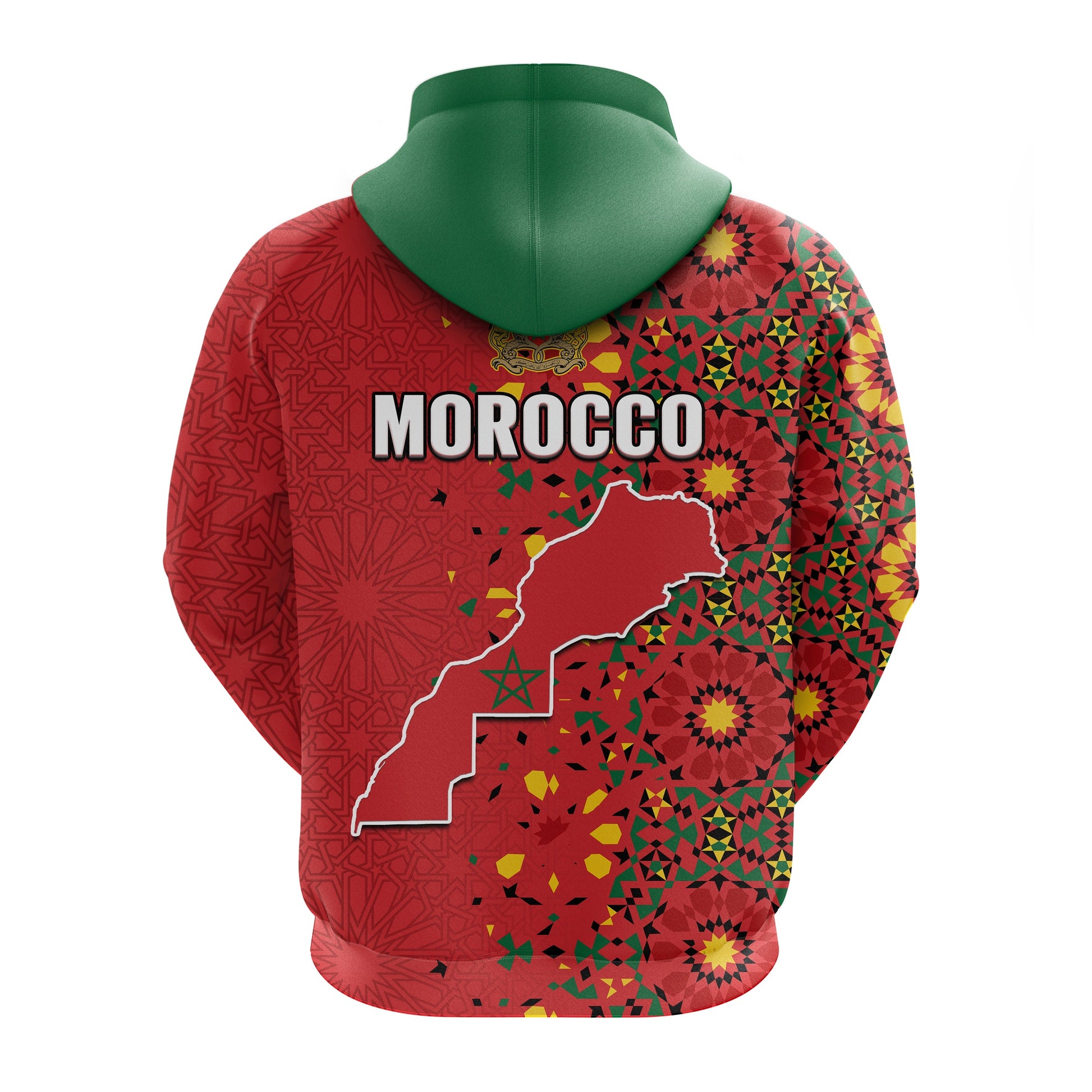 Morocco Western Sahara Hoodie Map Red Moroccan Is Always In My Heart LT14