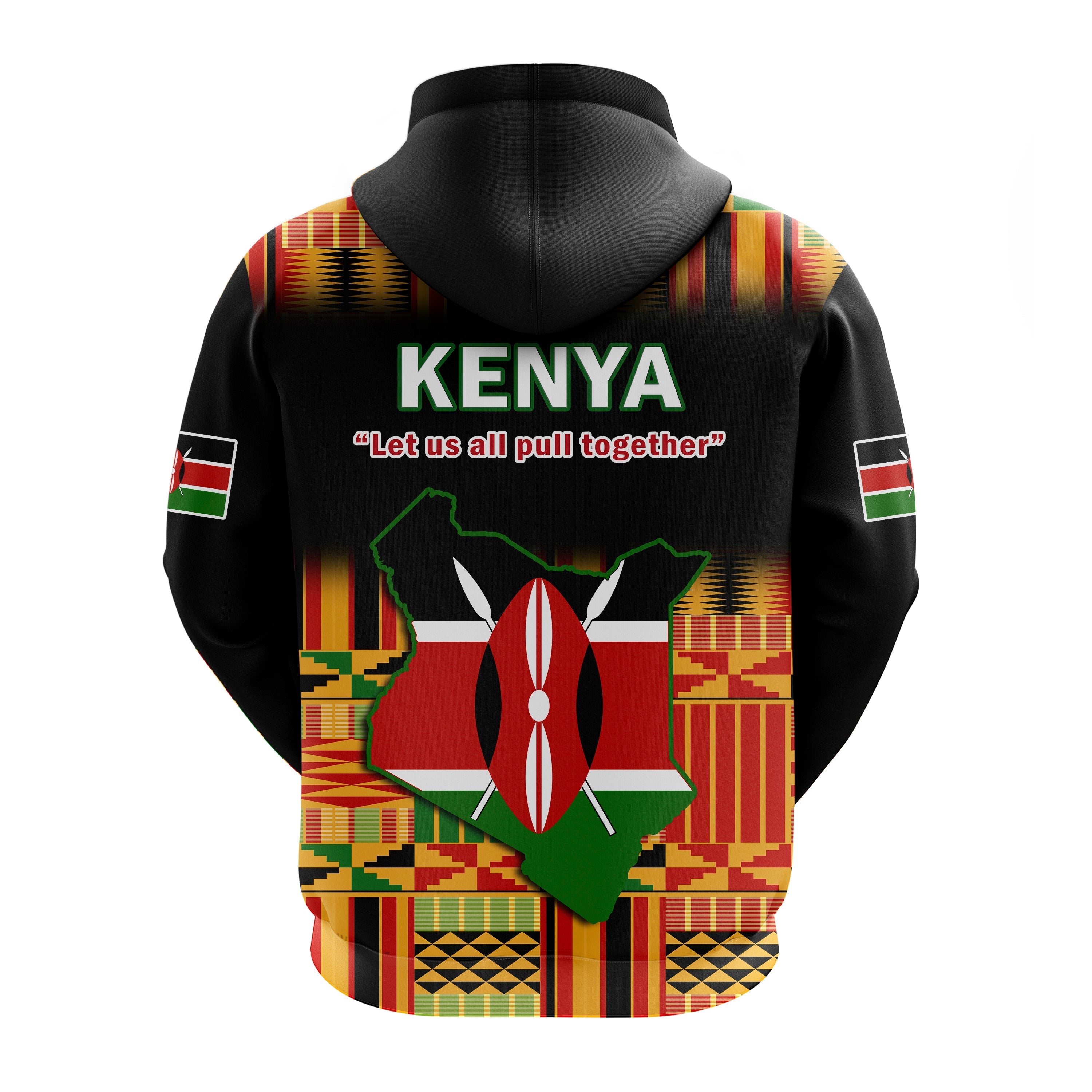 Kenya Hoodie Happy Jamhuri Day Kenyan Pattern LT14