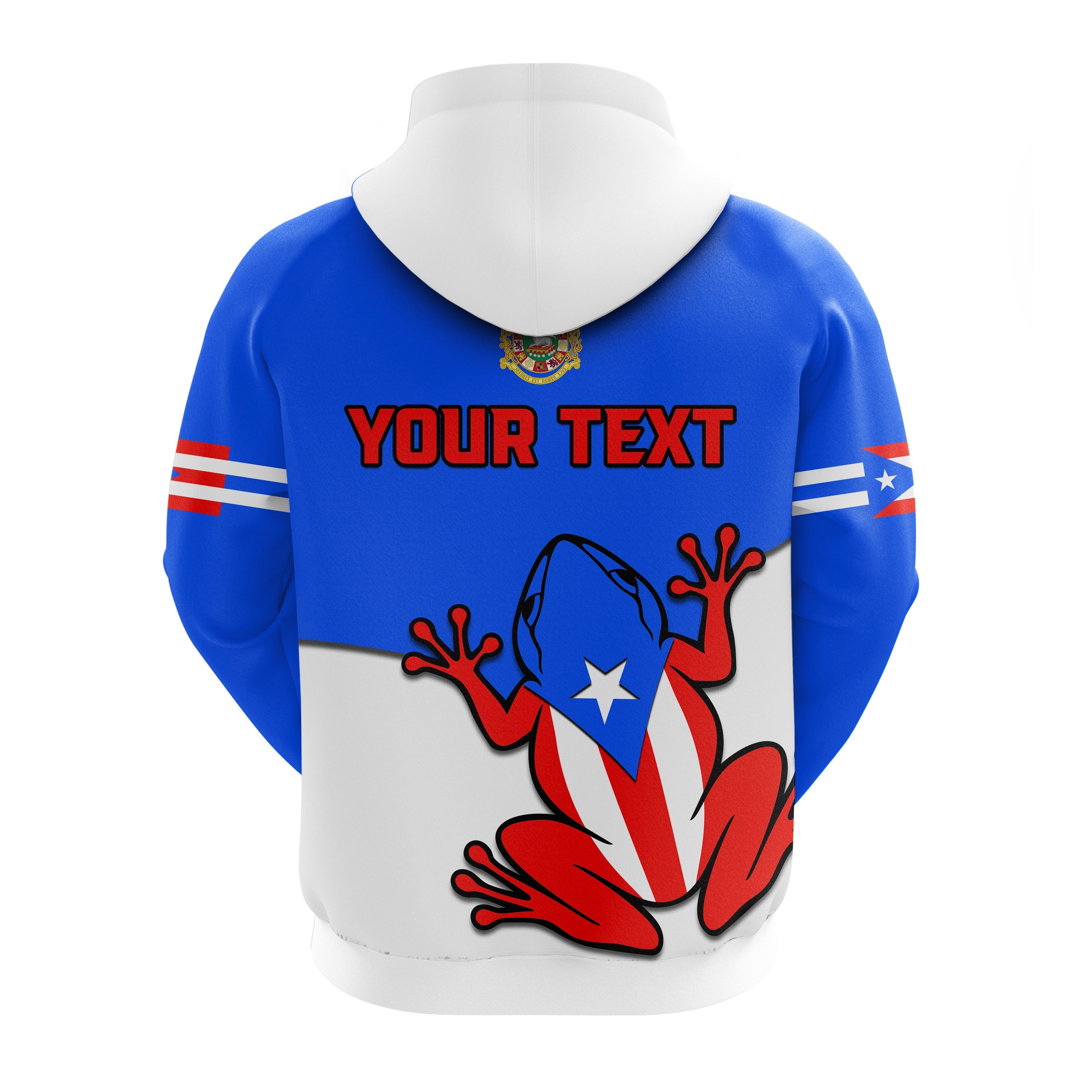 Custom Puerto Rico Hoodie Coqui Frog Simple Style LT14