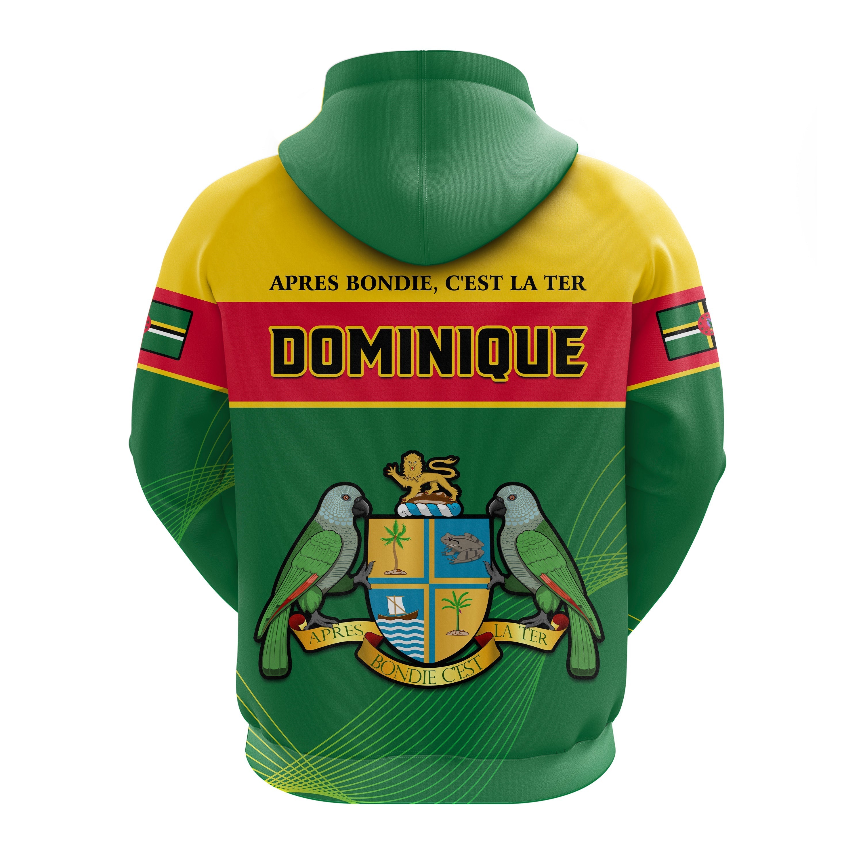 Dominica Hoodie Dominican Coat Of Arms With Map LT14