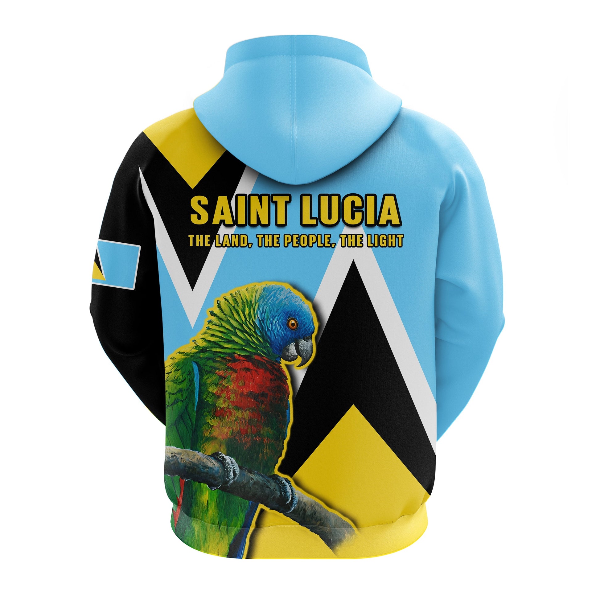 Saint Lucia Hoodie Saint Lucian Parrot Simple Style LT14