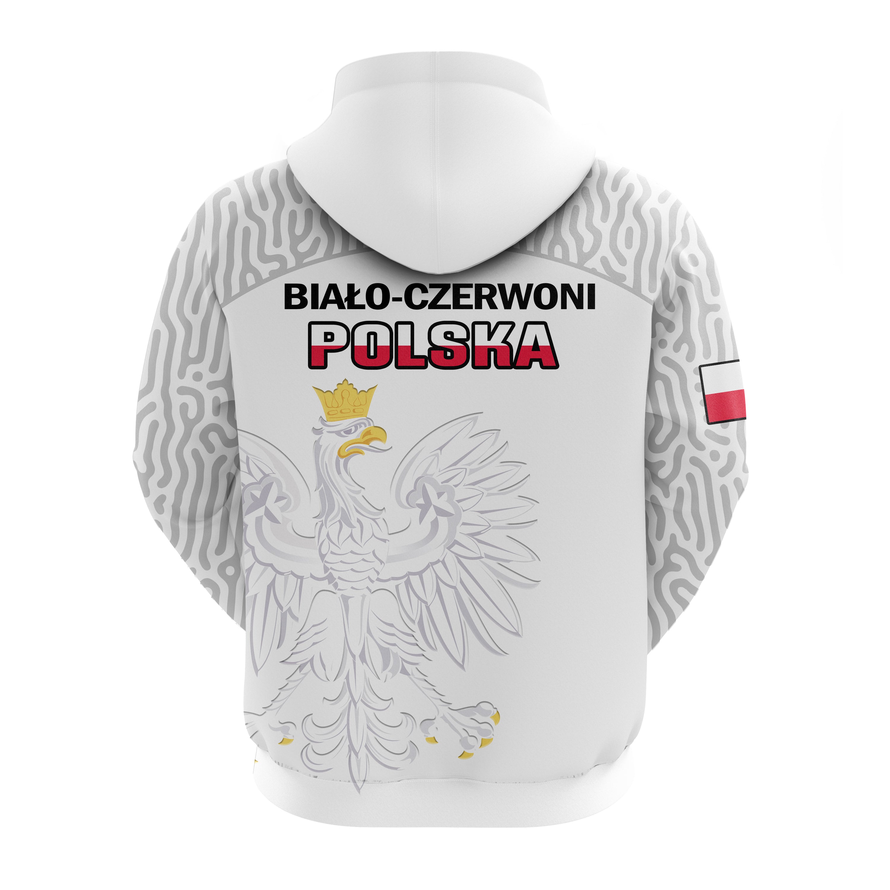 Poland Football Hoodie Polska Football 2022 White LT14