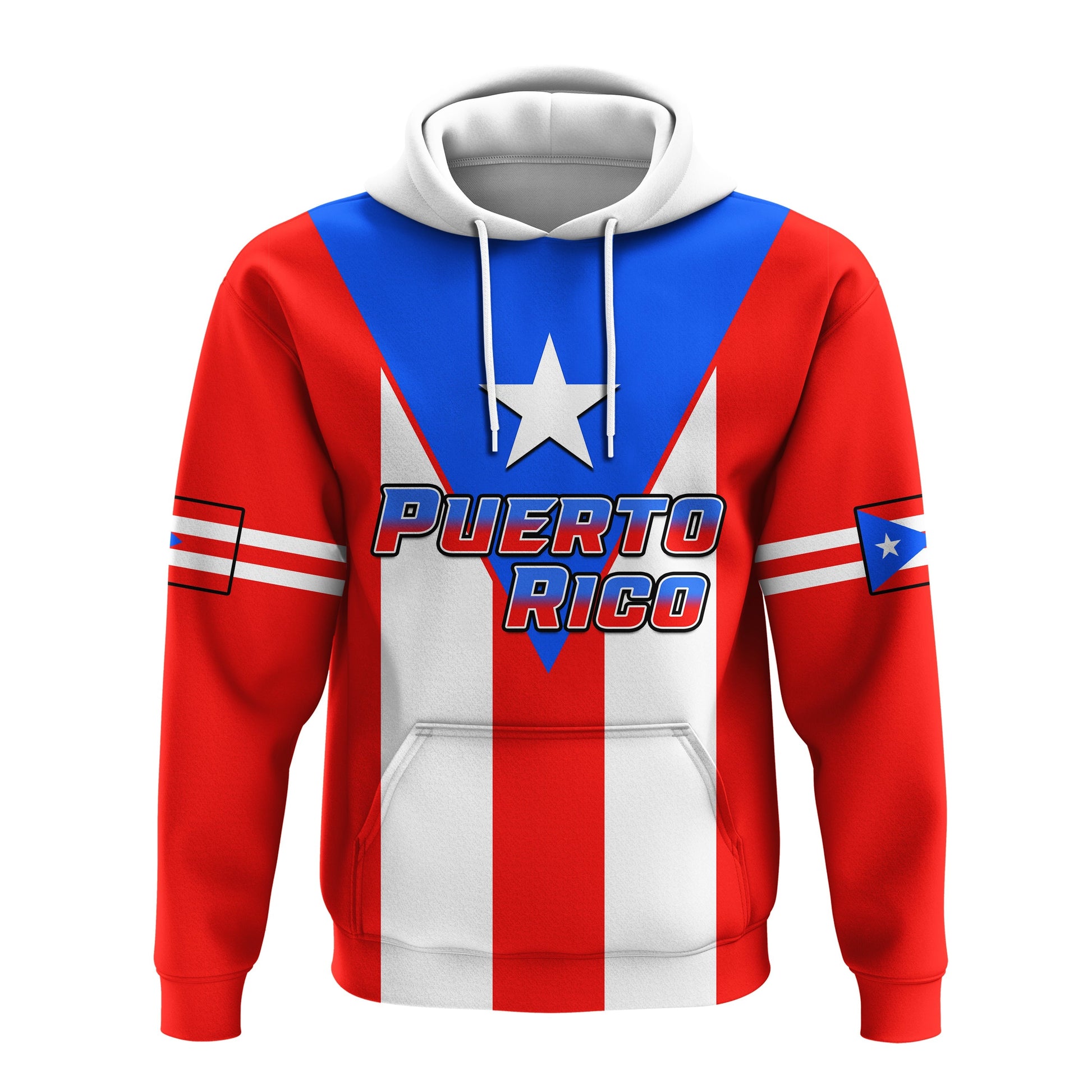 Puerto Rico Hoodie Coat Of Arms Mix Flag LT14