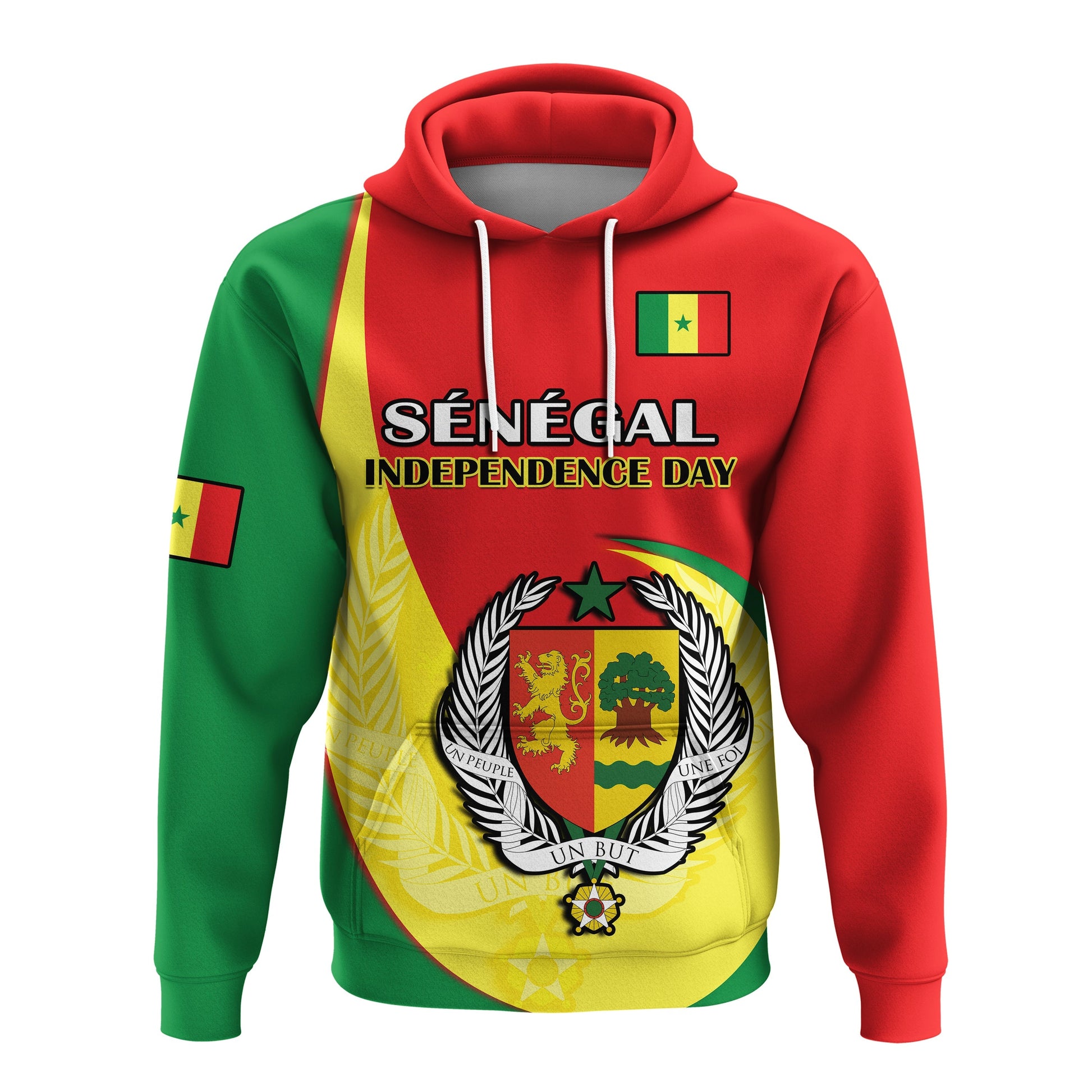 Senegal Hoodie Happy 63th Independence Day LT14