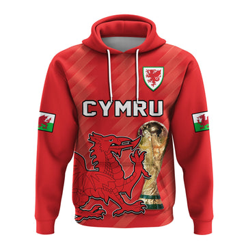 Custom Wales Football Hoodie Cymru Champions Football 2022 LT14