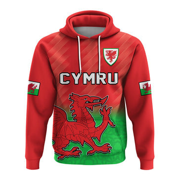 Wales Football Hoodie Football 2022 Come On Cymru Yma O Hyd LT14