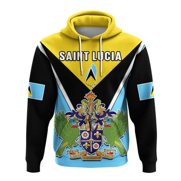 Saint Lucia Hoodie Happy 44 Years Of Independence LT14