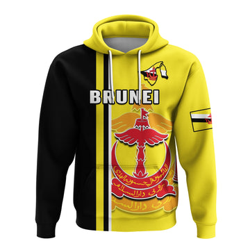 Custom Brunei Hoodie Happy Independence Day With Coat Of Arms LT14