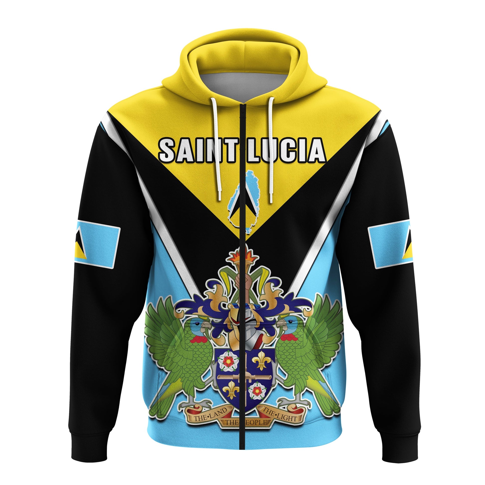 Saint Lucia Hoodie Happy 44 Years Of Independence LT14