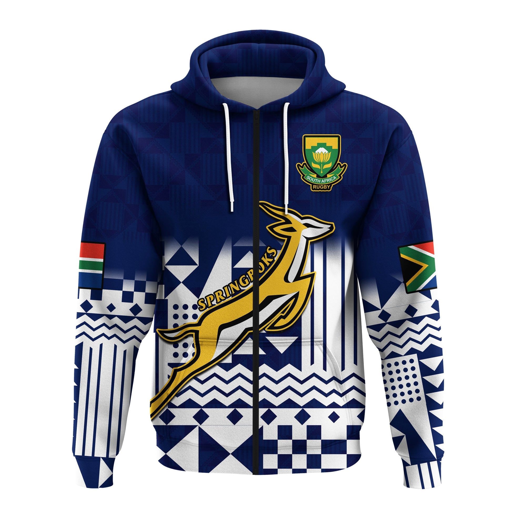 South Africa Rugby Hoodie Outgoing Tour Go Springboks LT14