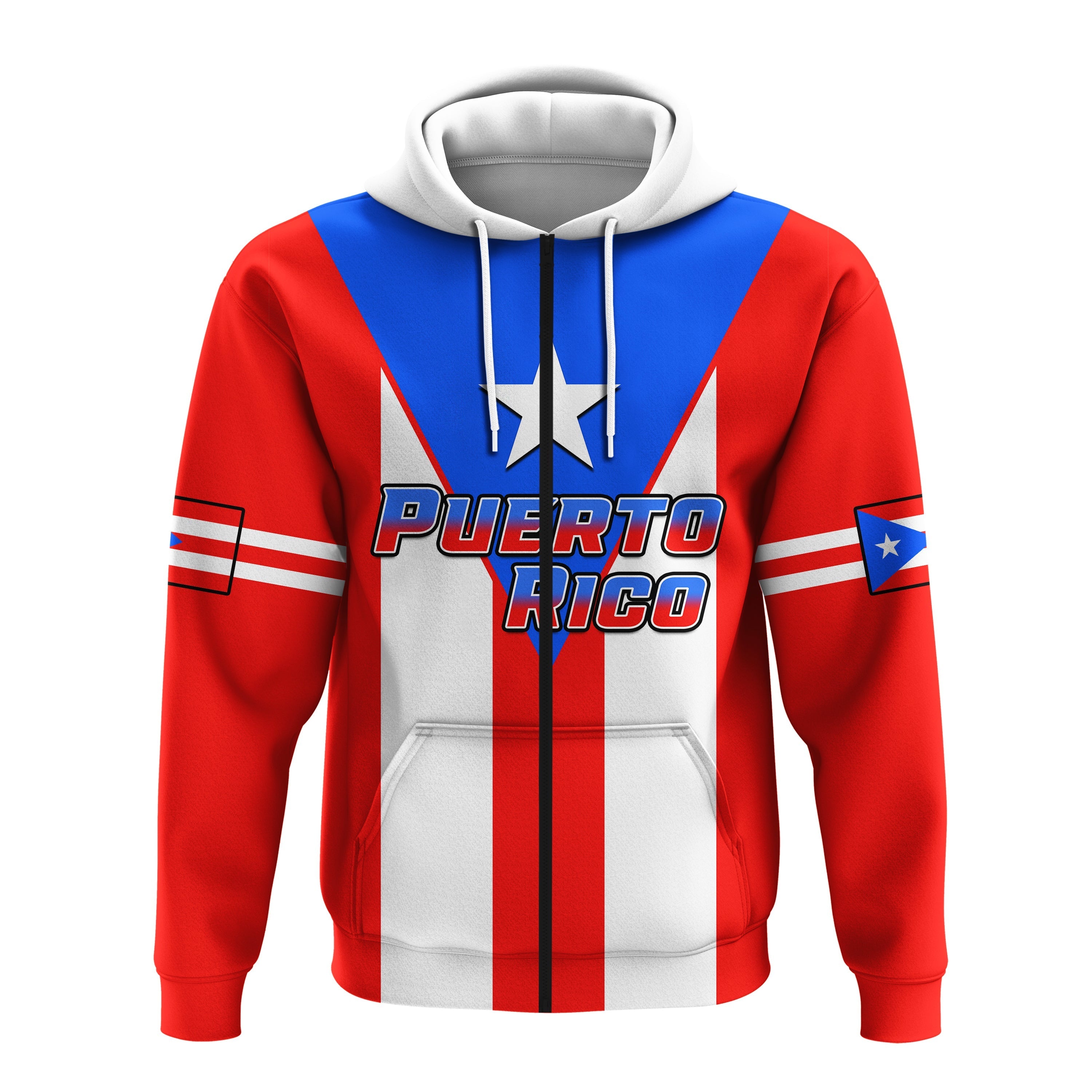 Puerto Rico Hoodie Coat Of Arms Mix Flag LT14